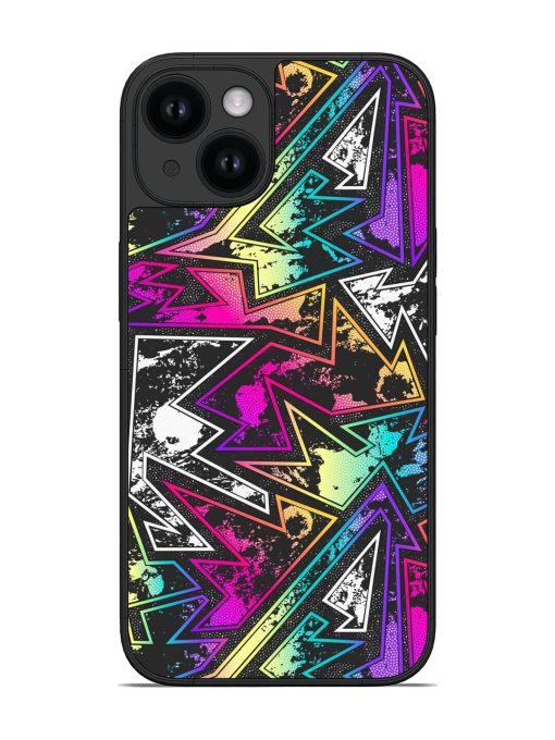 Rainbow Grunge Geometric Glossy Soft Edge Case