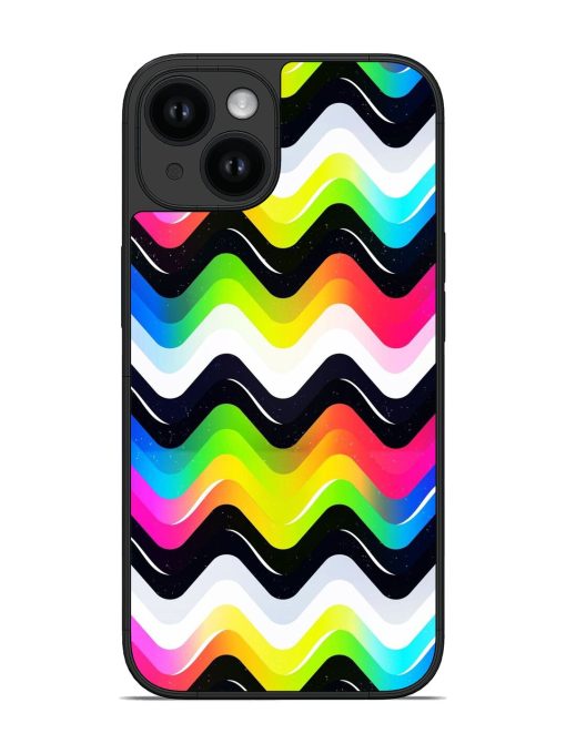 Rainbow Wave Vector Glossy Soft Edge Case