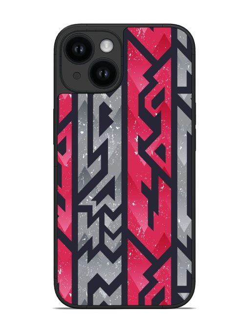 Red Ancient Pattern Glossy Soft Edge Case