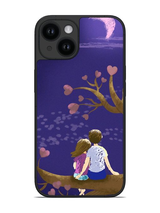 Couple Love Tree Moon Glossy Soft Edge Case