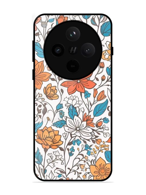 Floral Symphony Glossy Soft Edge Case for Oppo Find X8