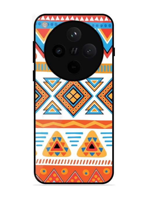 Vibrant Tribal Pattern Glossy Soft Edge Case for Oppo Find X8