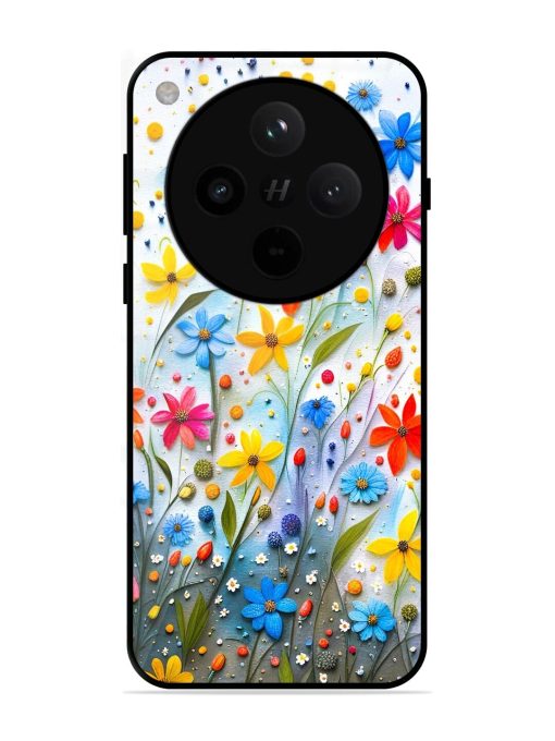 Vibrant Floral Glossy Soft Edge Case for Oppo Find X8