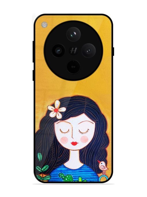 Girl Illustration Glossy Soft Edge Case for Oppo Find X8