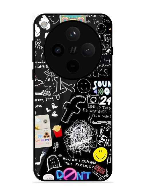 Doodle Diary Glossy Soft Edge Case for Oppo Find X8