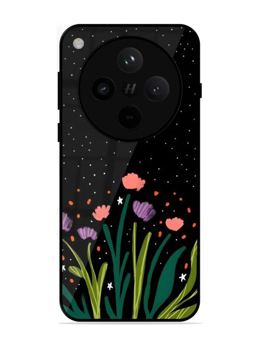 Midnight Bloom Glossy Soft Edge Case for Oppo Find X8