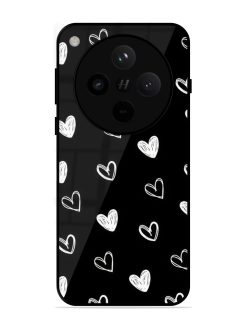 Scattered Hearts Glossy Soft Edge Case for Oppo Find X8