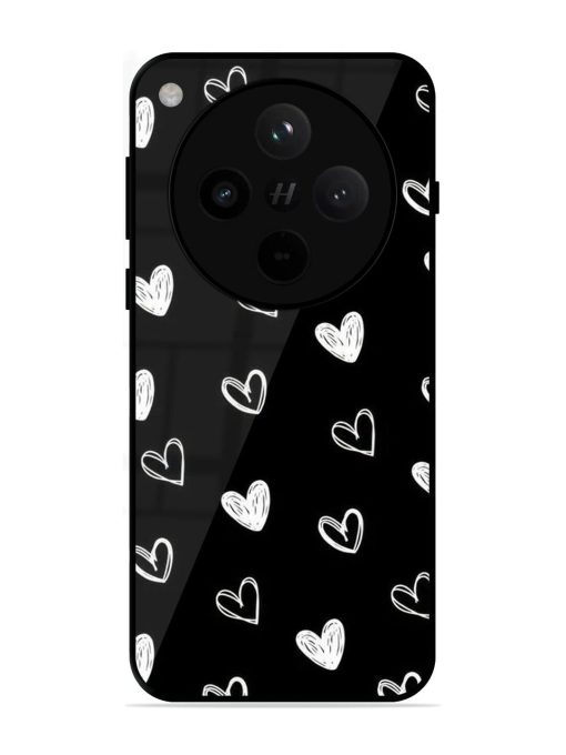 Scattered Hearts Glossy Soft Edge Case for Oppo Find X8