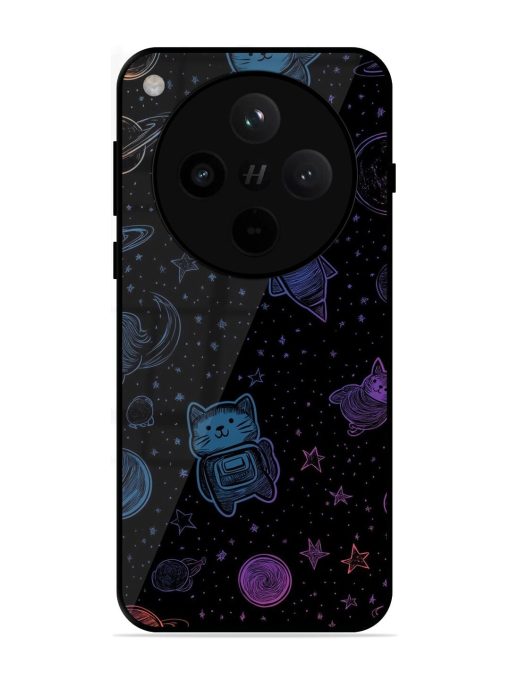 Cosmic Cat Chaos Glossy Soft Edge Case for Oppo Find X8