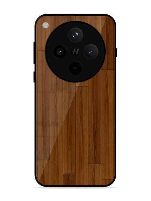 Warm Woodgrain Glossy Soft Edge Case for Oppo Find X8