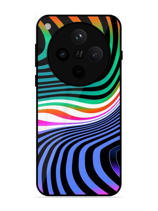 Psychedelic Waves Glossy Soft Edge Case for Oppo Find X8