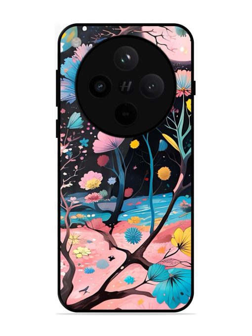 Cosmic Bloom Glossy Soft Edge Case for Oppo Find X8