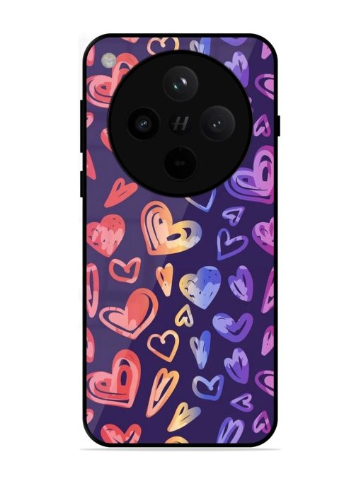 Rainbow Hearts Glossy Soft Edge Case for Oppo Find X8