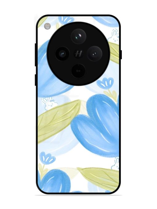 Bunny'S Blue Garden Glossy Soft Edge Case for Oppo Find X8