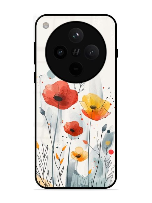 Poppy Fields Glossy Soft Edge Case for Oppo Find X8