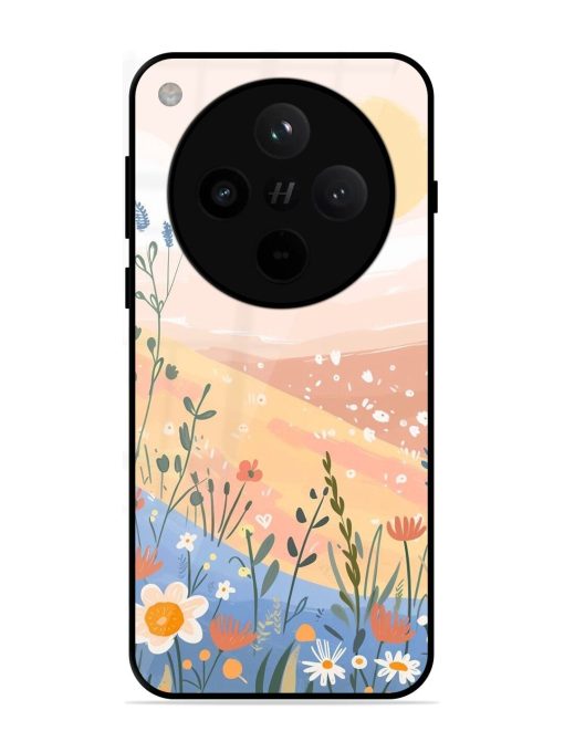 Golden Hour Blooms Glossy Soft Edge Case for Oppo Find X8