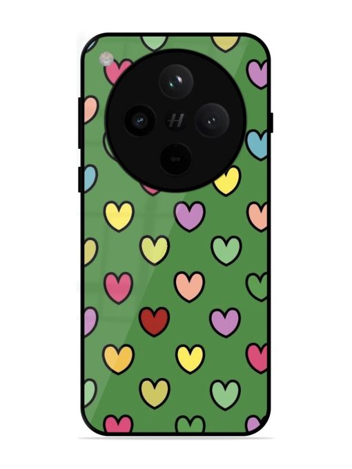 Rainbow Heart Parade Glossy Soft Edge Case for Oppo Find X8