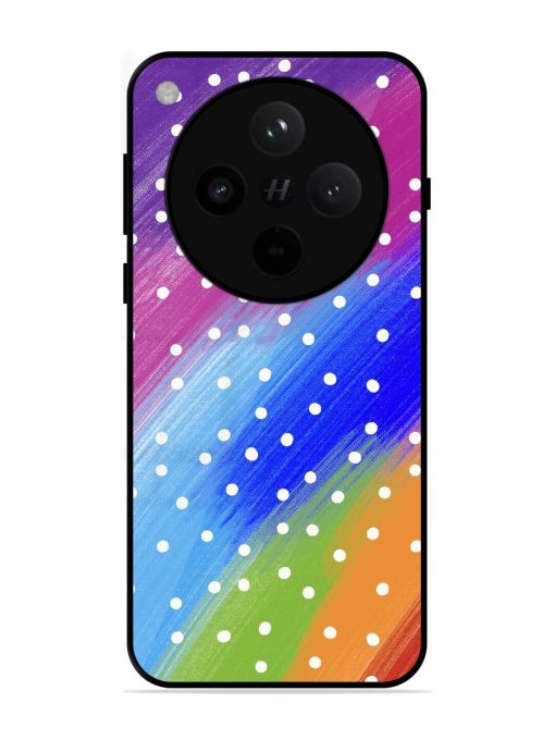 Rainbow Polka Dot Dream Glossy Soft Edge Case for Oppo Find X8