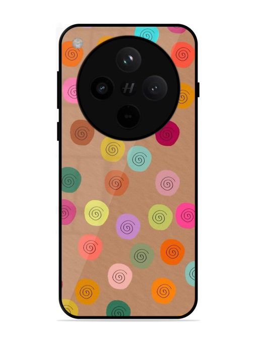 Swirly Dots On Kraft Glossy Soft Edge Case for Oppo Find X8