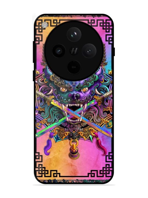 Psychedelic Fu Dog Tapestry Glossy Soft Edge Case for Oppo Find X8