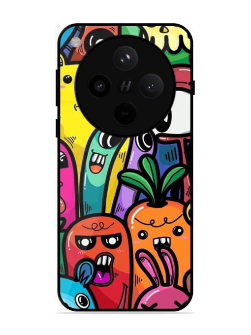 Whimsical Doodle Chaos Glossy Soft Edge Case for Oppo Find X8