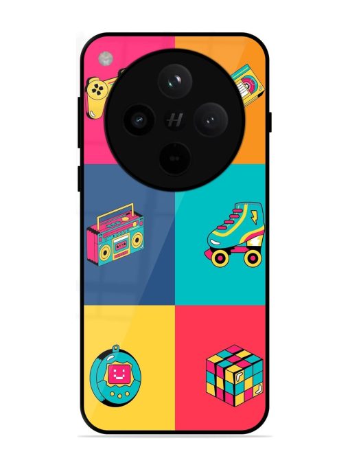 90S Throwback Grid Glossy Soft Edge Case for Oppo Find X8