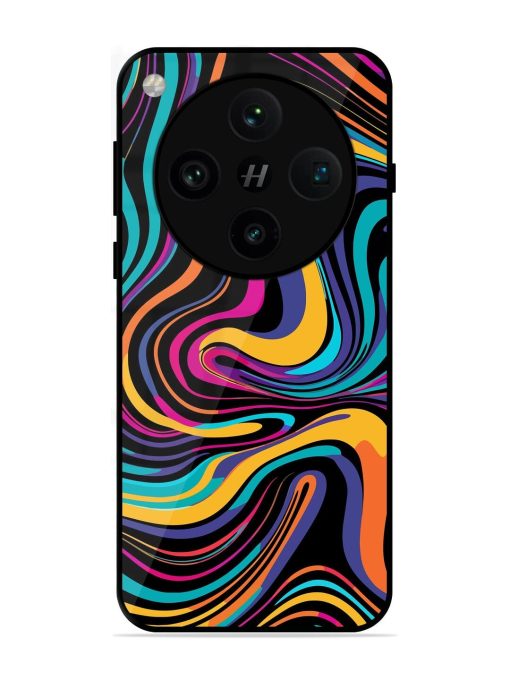 Psychedelic Swirl Glossy Soft Edge Case for Oppo Find X8 Pro