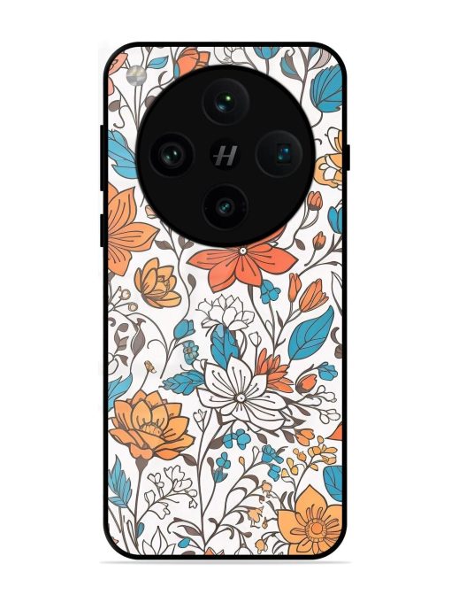 Floral Symphony Glossy Soft Edge Case for Oppo Find X8 Pro