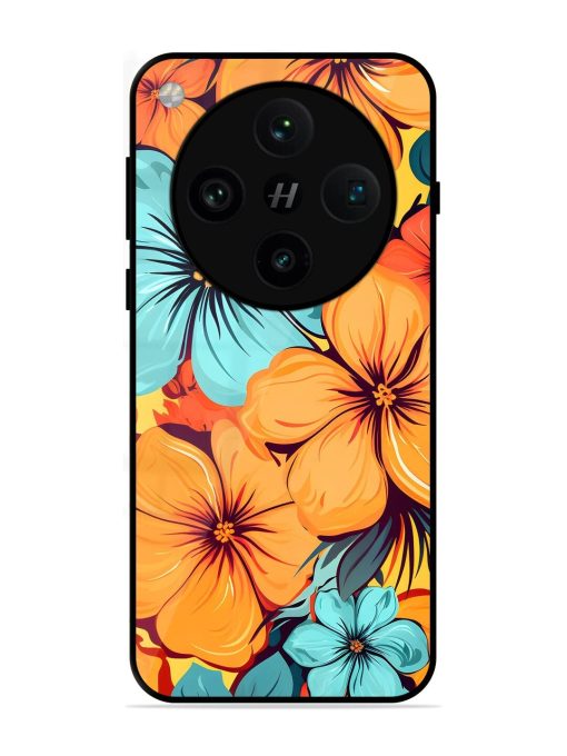 Tropical Bloom Glossy Soft Edge Case for Oppo Find X8 Pro