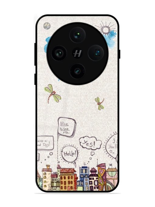 Doodle City Glossy Soft Edge Case for Oppo Find X8 Pro