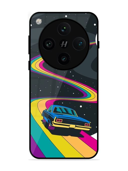 Rainbow Road Glossy Soft Edge Case for Oppo Find X8 Pro