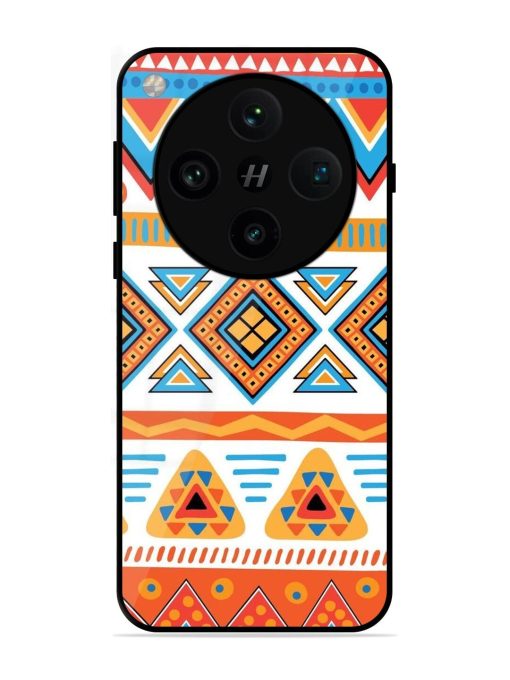 Vibrant Tribal Pattern Glossy Soft Edge Case for Oppo Find X8 Pro