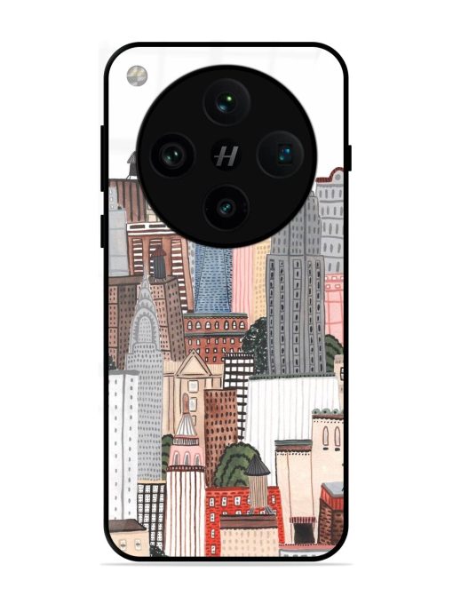 Cityscape Dreams Glossy Soft Edge Case for Oppo Find X8 Pro