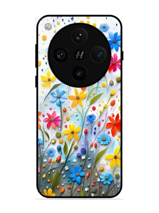 Vibrant Floral Glossy Soft Edge Case for Oppo Find X8 Pro
