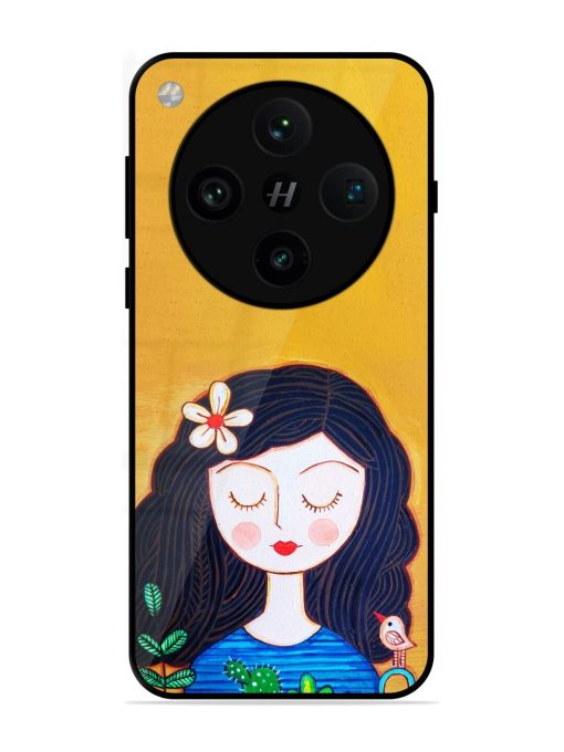Girl Illustration Glossy Soft Edge Case for Oppo Find X8 Pro