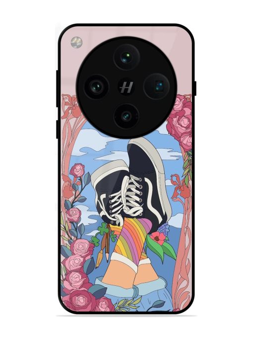 Floral Fantasy Glossy Soft Edge Case for Oppo Find X8 Pro