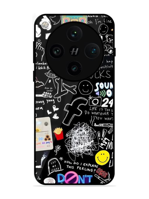 Doodle Diary Glossy Soft Edge Case for Oppo Find X8 Pro