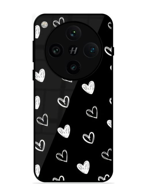 Scattered Hearts Glossy Soft Edge Case for Oppo Find X8 Pro