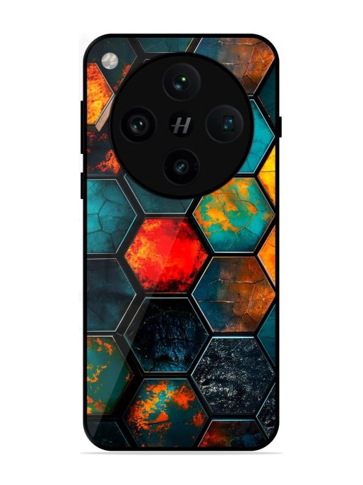 Hexagon Hive Glossy Soft Edge Case for Oppo Find X8 Pro