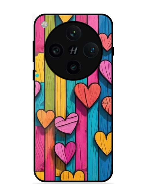 Rainbow Of Hearts Glossy Soft Edge Case for Oppo Find X8 Pro