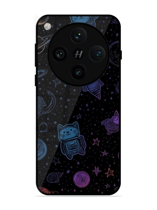 Cosmic Cat Chaos Glossy Soft Edge Case for Oppo Find X8 Pro