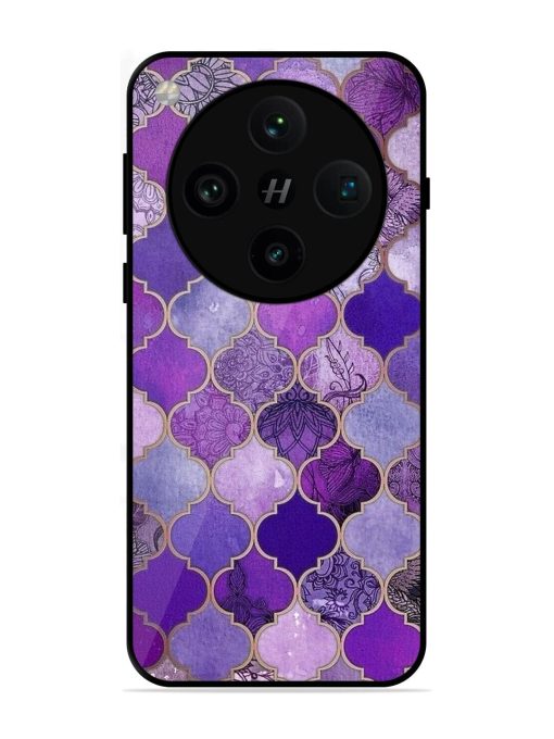 Purple Mosaic Magic Glossy Soft Edge Case for Oppo Find X8 Pro