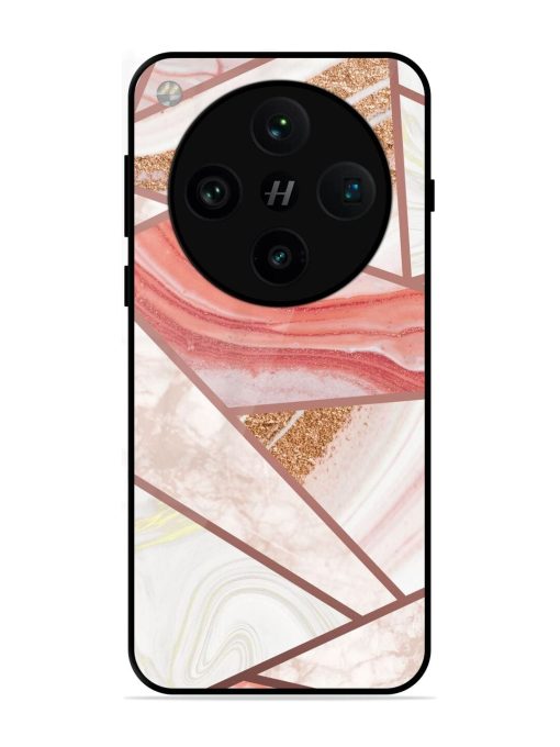 Rosy Mosaic Glossy Soft Edge Case for Oppo Find X8 Pro