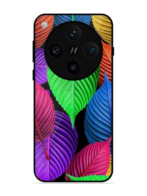 Rainbow Leaf Symphony Glossy Soft Edge Case for Oppo Find X8 Pro