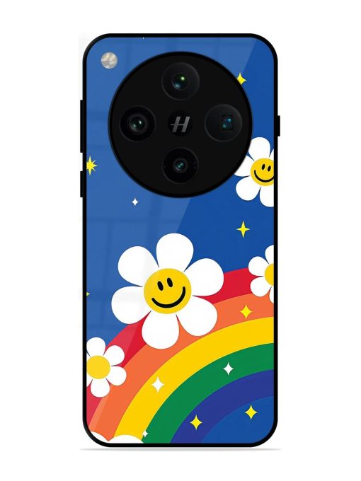 Happy Daisies And Rainbow Sky Glossy Soft Edge Case for Oppo Find X8 Pro