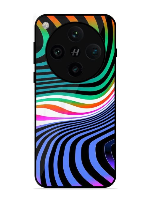 Psychedelic Waves Glossy Soft Edge Case for Oppo Find X8 Pro