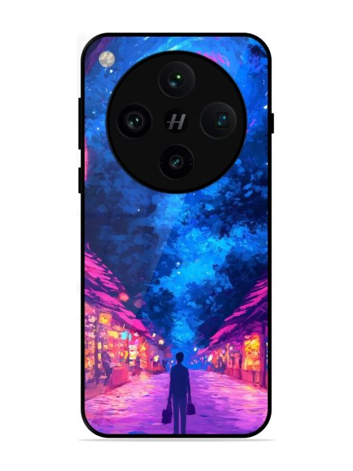 Neon Nightscape Glossy Soft Edge Case for Oppo Find X8 Pro