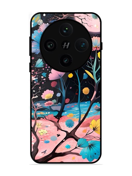 Cosmic Bloom Glossy Soft Edge Case for Oppo Find X8 Pro
