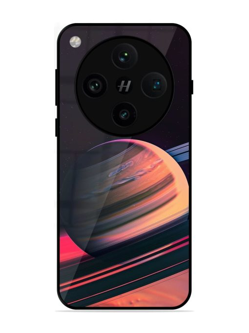 Neon Saturn Glossy Soft Edge Case for Oppo Find X8 Pro