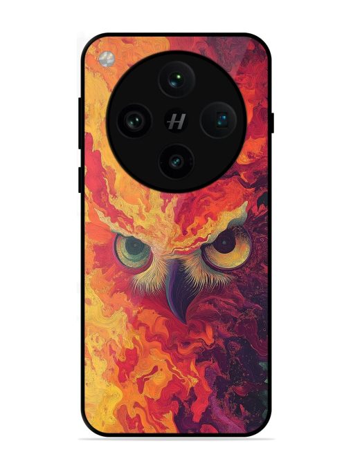 Fiery Owl Glossy Soft Edge Case for Oppo Find X8 Pro